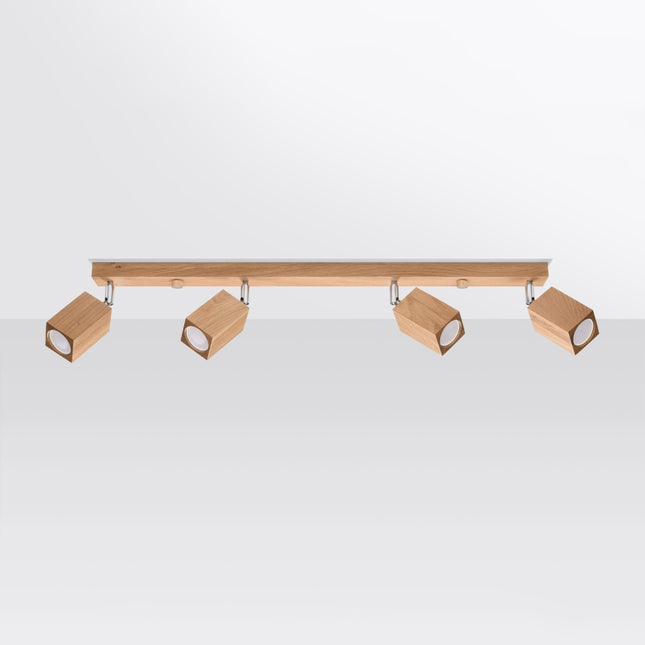 Deckenleuchte Facette Cubic 4 in Eiche