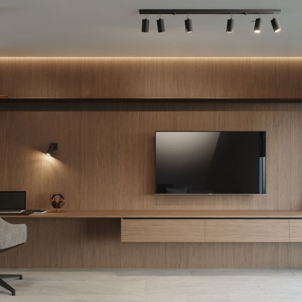 Aplique de pared direccional LED negro con un interruptor