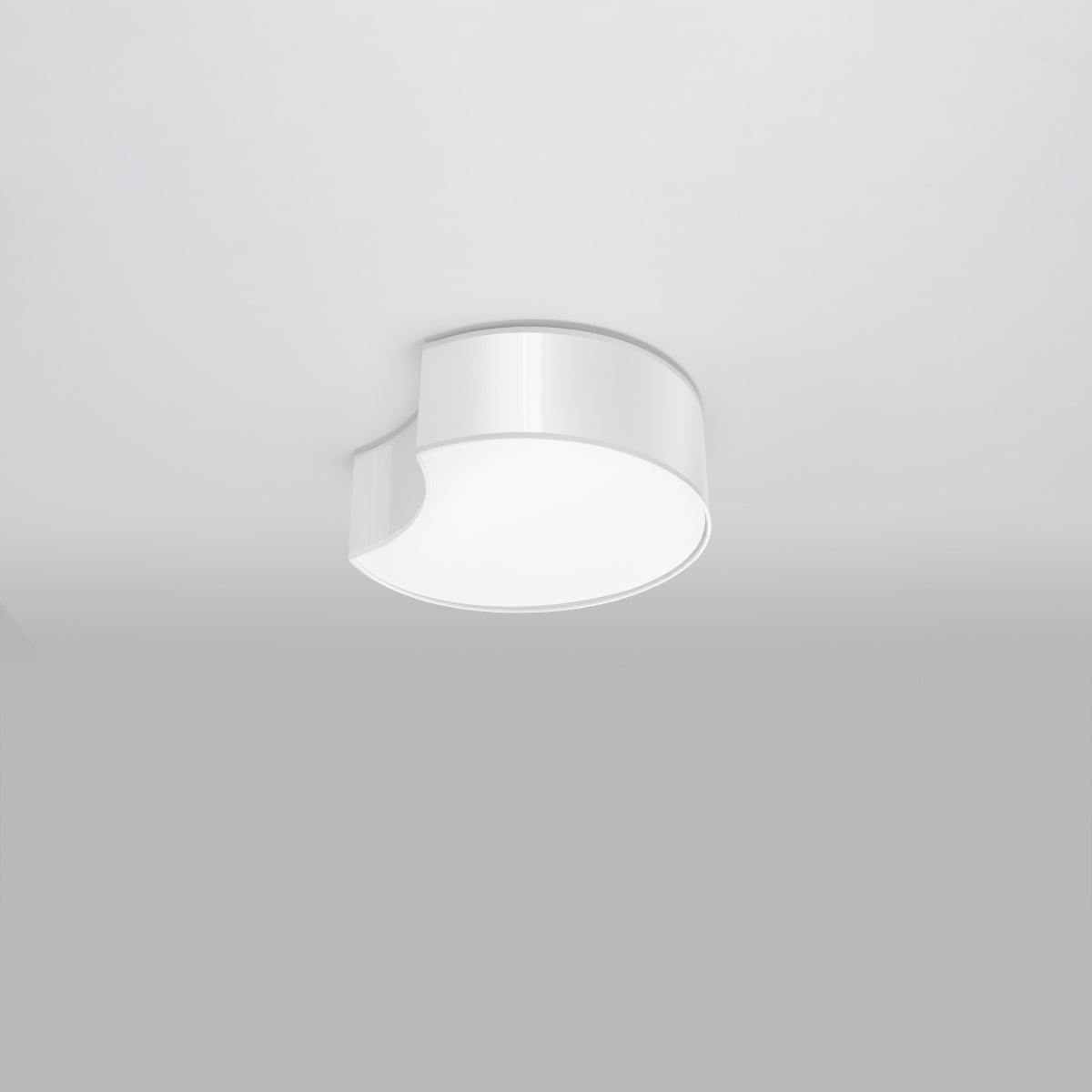 Plafonnier Cercle Courbé 1 blanc