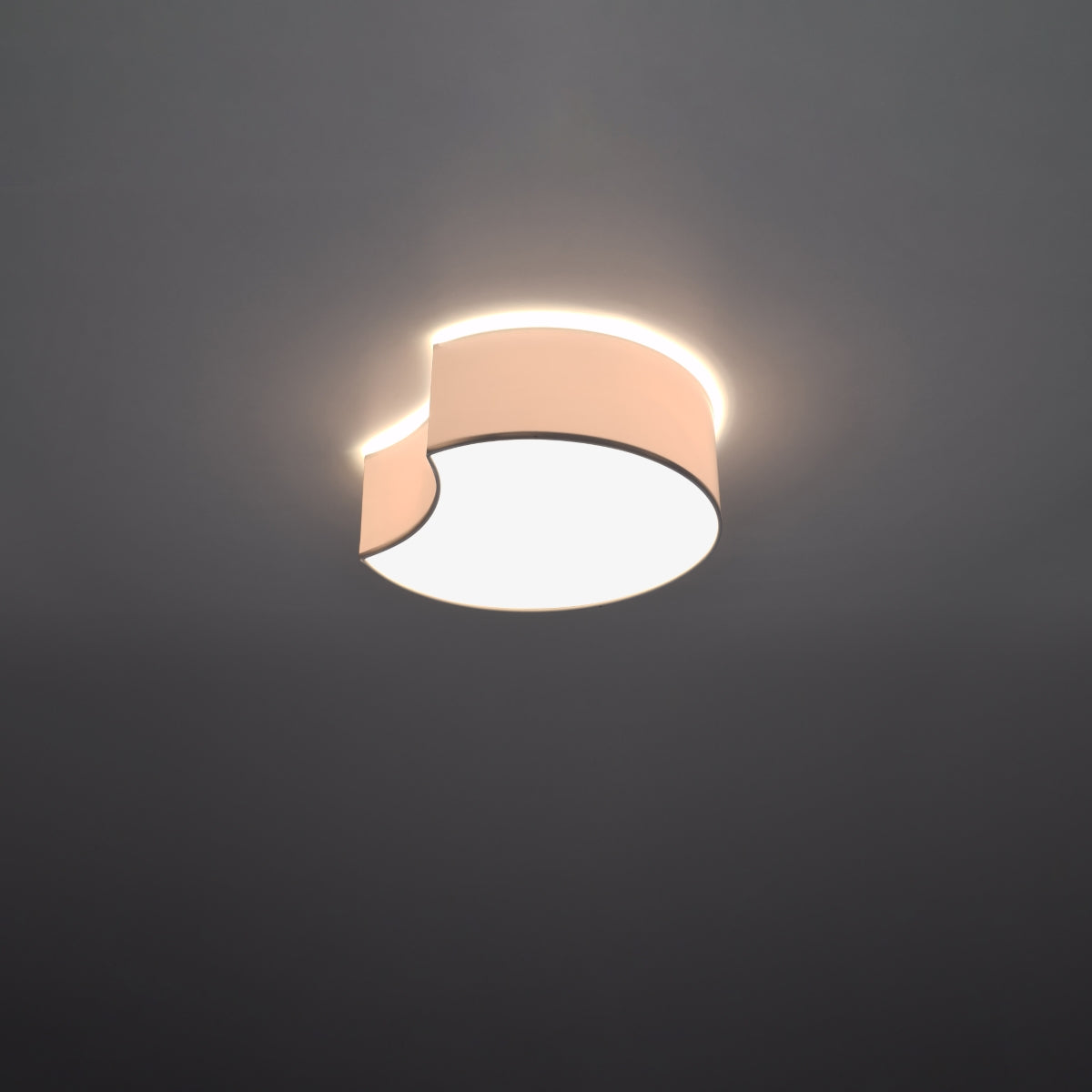 Plafonnier Cercle Courbé 1 blanc