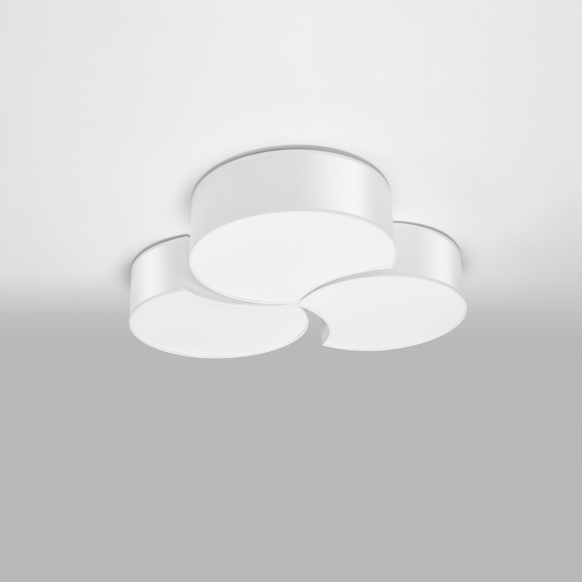 Plafonnier Cercle Courbé 3B blanc