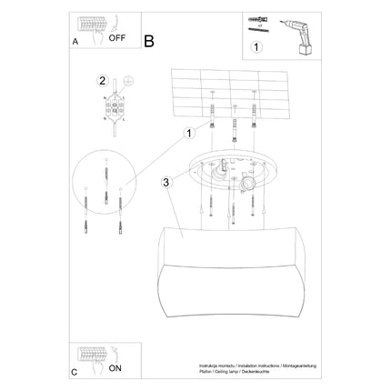 Quadratische Deckenleuchte Soft 1 weiß
