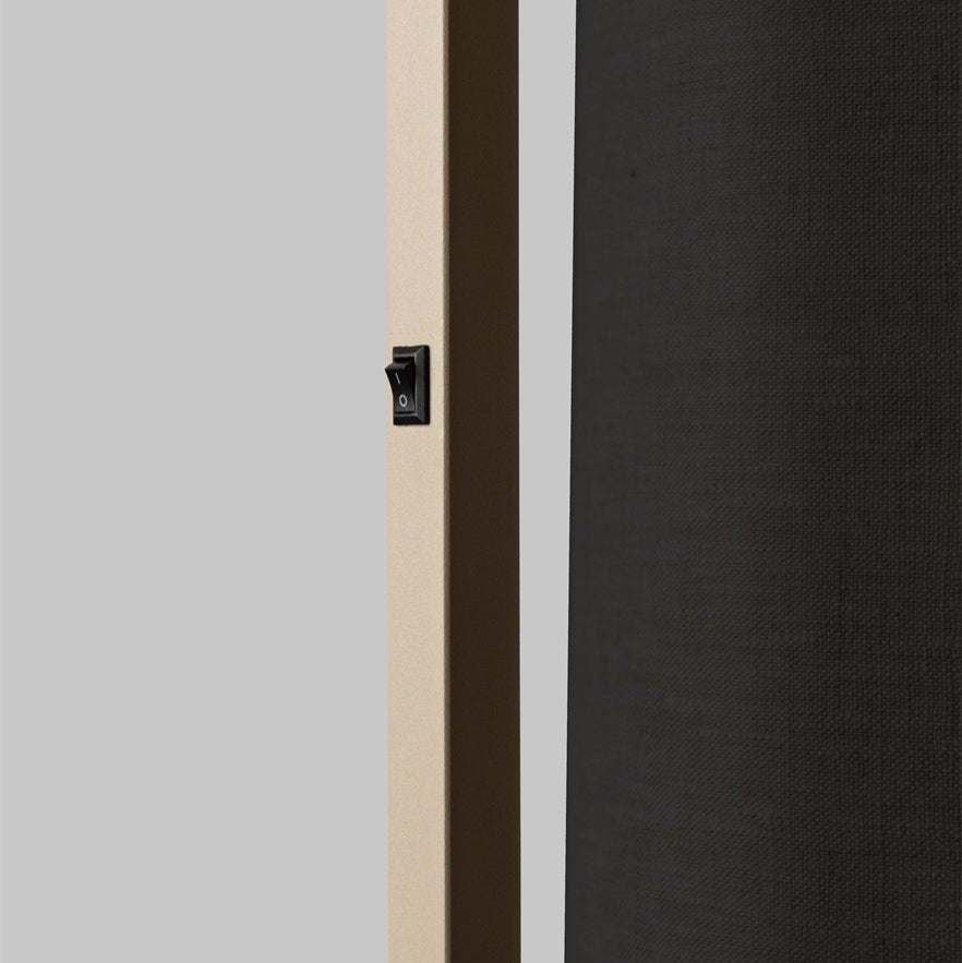 Lampadaire Boston Beige Sable et Abat-Jour Noir