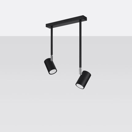 Lámpara de techo moderna Precision 2 negra