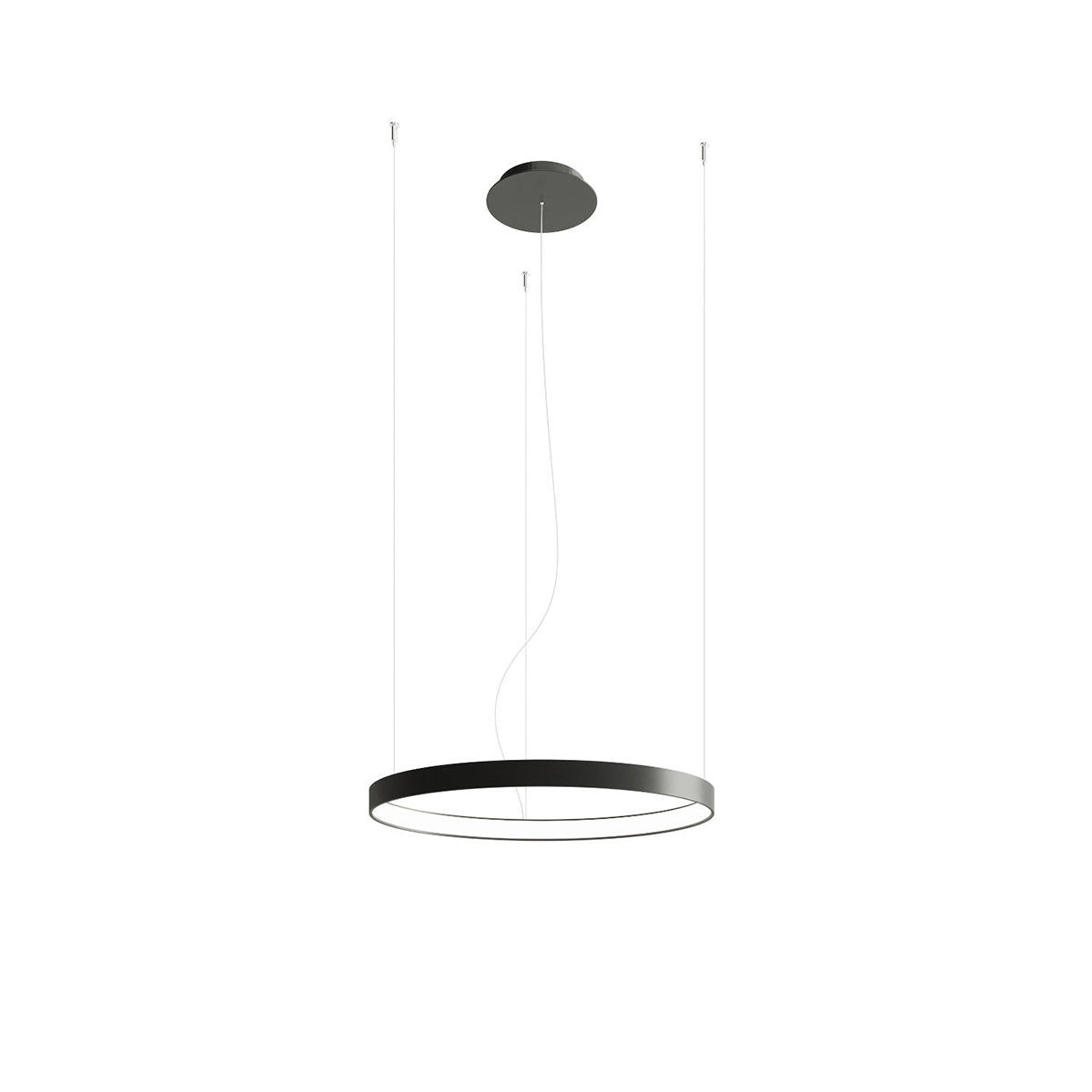 Lustre Anneau Solis 55 noir 4000K