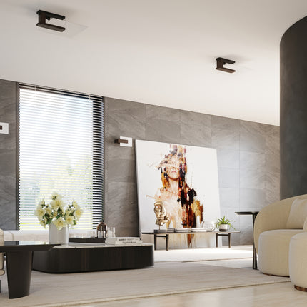 Geometrische Envol Wenge Wandleuchte