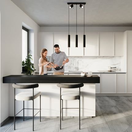 Richtungs-Hängelampe 3 LED schwarz