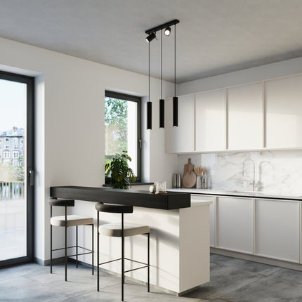 Richtungs-Hängelampe 3 LED schwarz