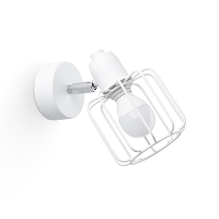 Lámpara de pared con jaula ajustable LED blanca