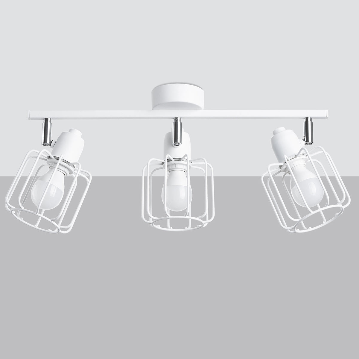 Plafonnier Cage Orientable 3 blanc
