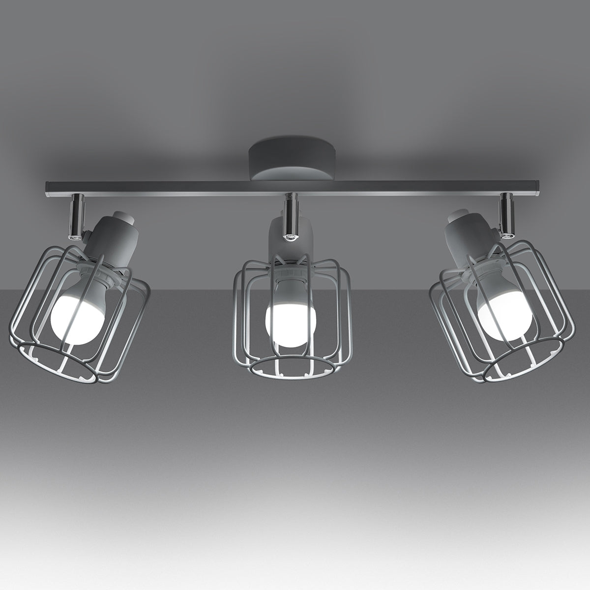 Plafonnier Cage Orientable 3 blanc
