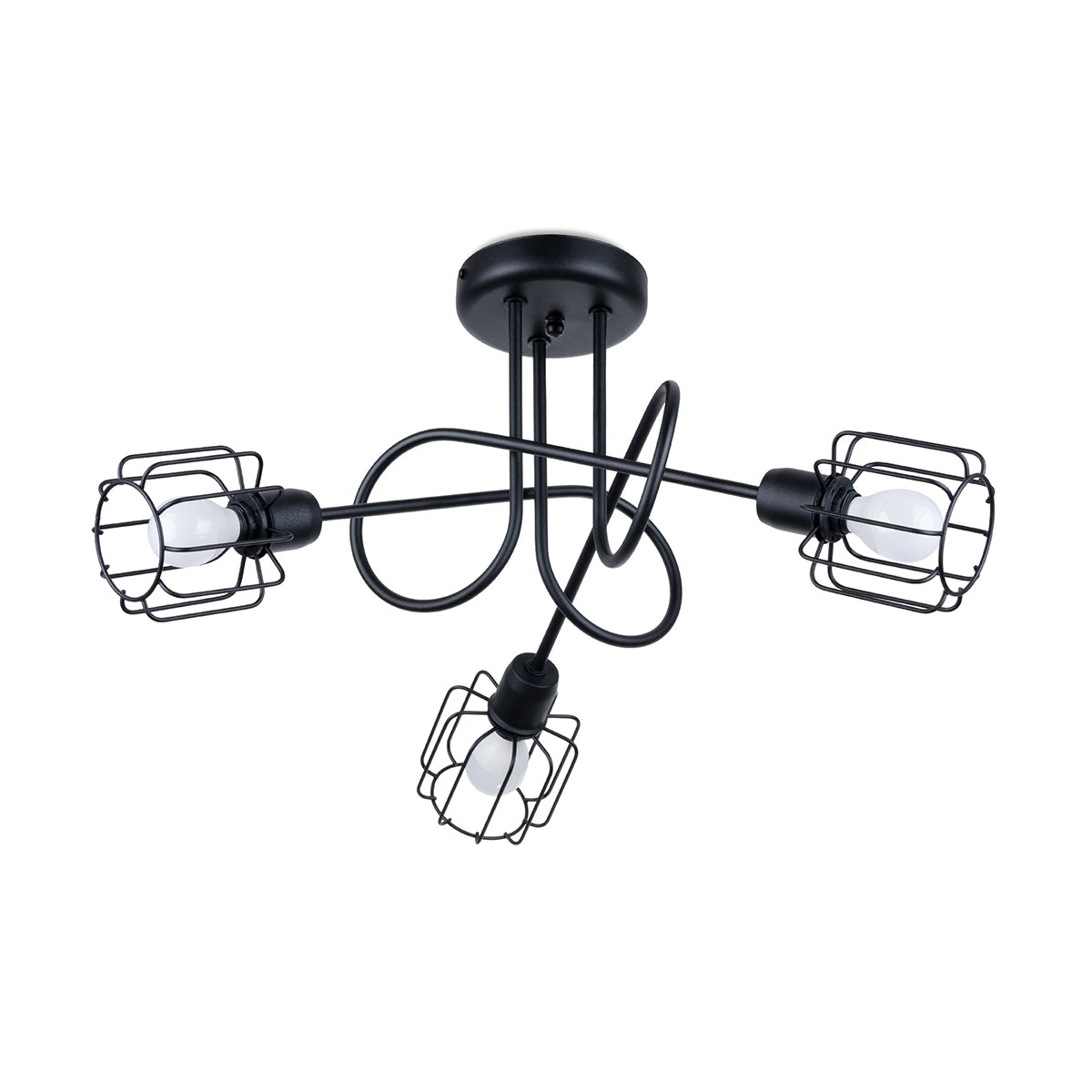Lustre Cage Orientable 3S noir