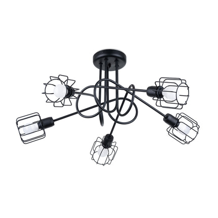 Lustre Cage Orientable 5S noir
