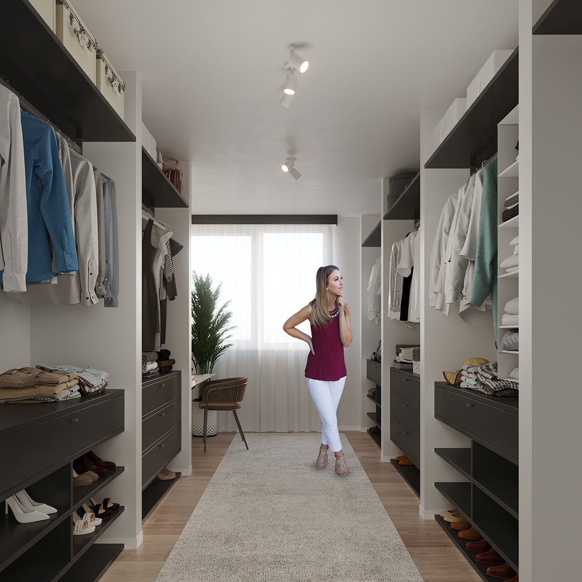 Plafonnier Focus Moderne 3 blanc