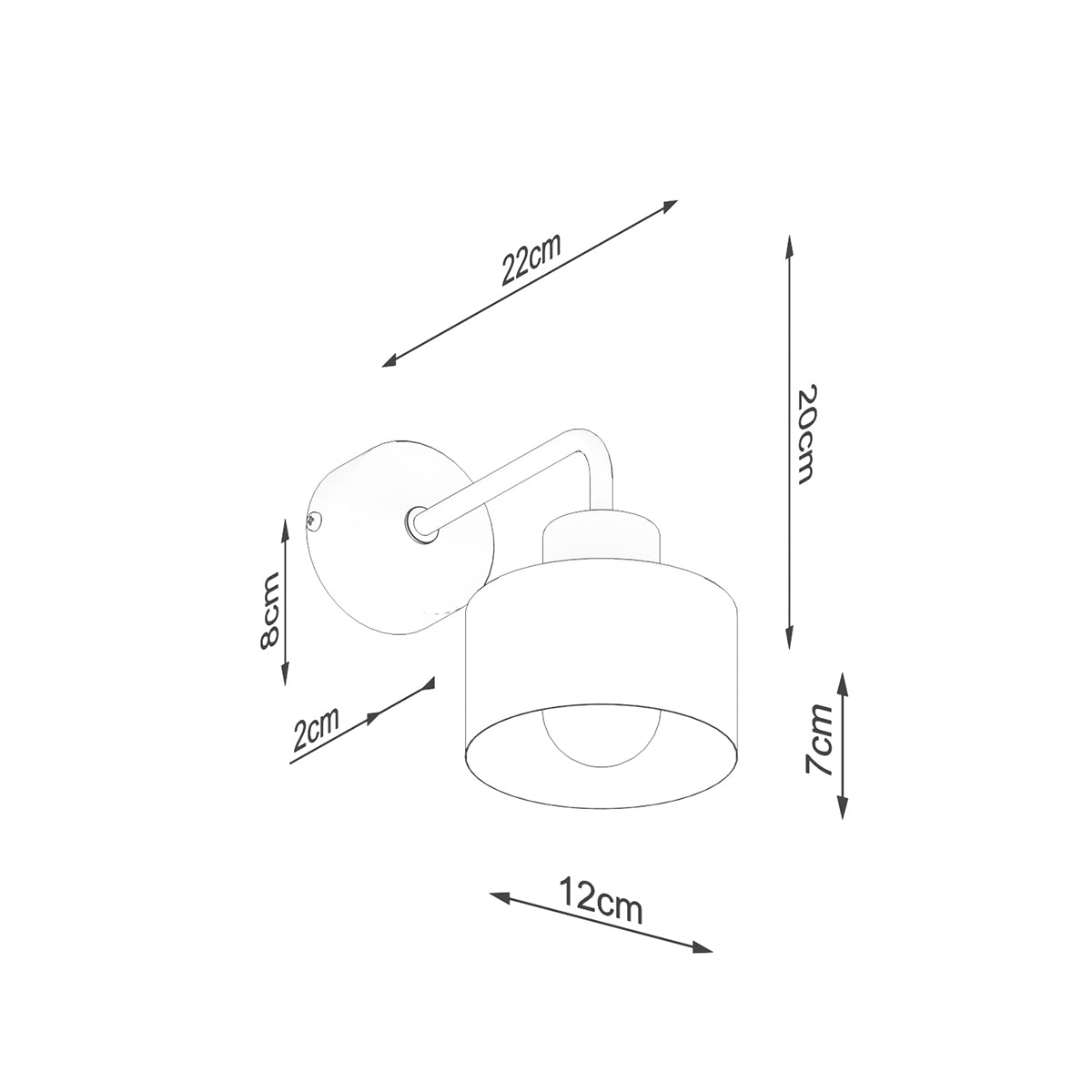 Black Bell Design Wall Lamp