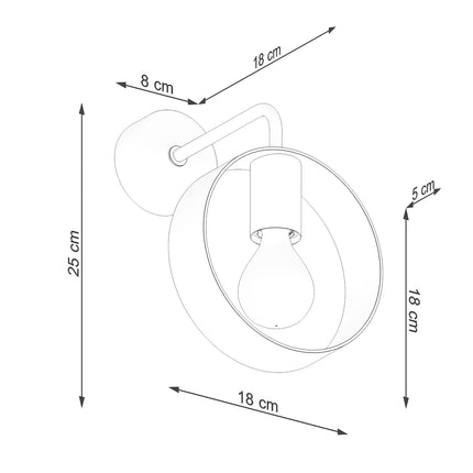 Aplique de pared Cyclone blanco