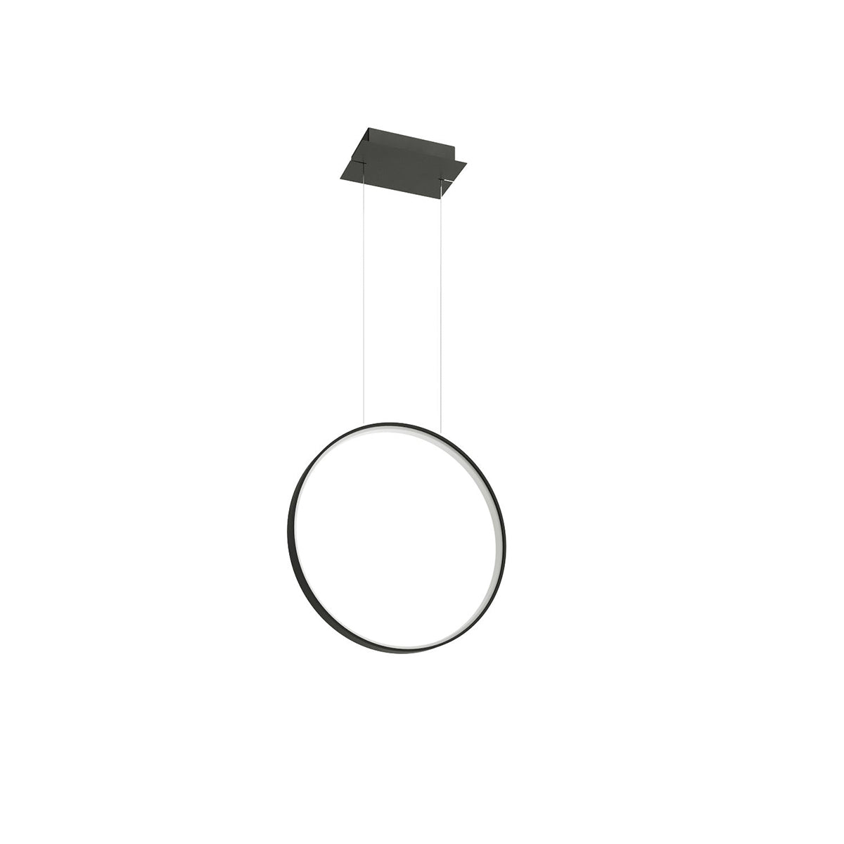 Lampe suspendue Anneau Solis 55 noir 3000K