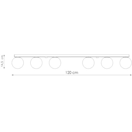 Plafonnier Globe Solis 6 blanc