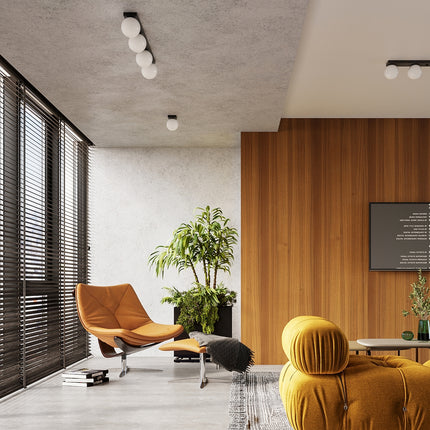 Globe Solis 6 black ceiling light