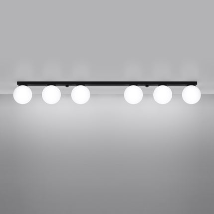 Globe Solis 6 black ceiling light