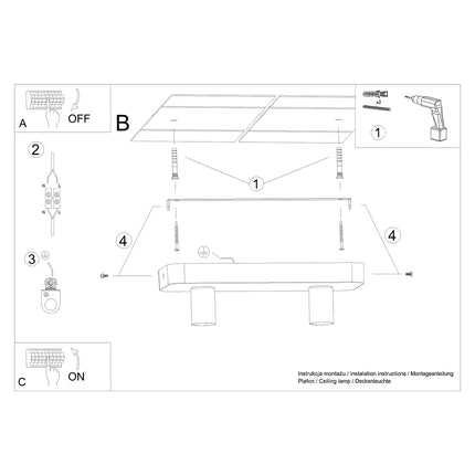Modulo Industrielle Deckenleuchte 2