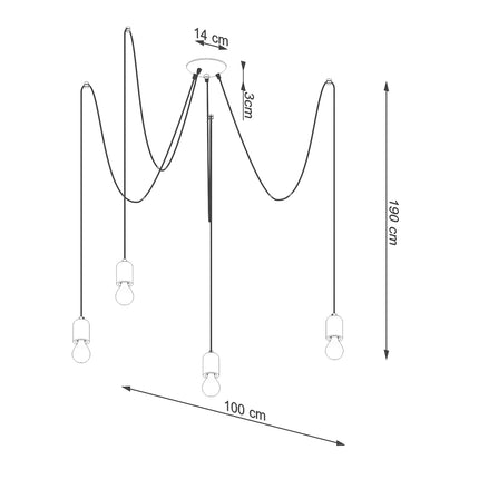 Lámpara de araña de hormigón refinado 5