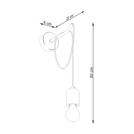 Lámpara de pared de hormigón refinado