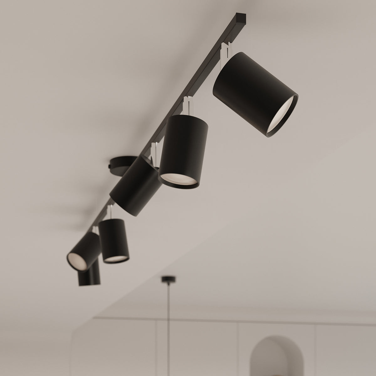 Plafonnier Focus Moderne 6L noir