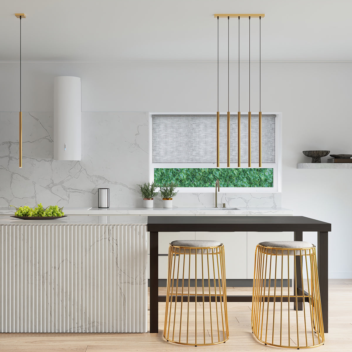 Lampe suspendue Halo 5L or