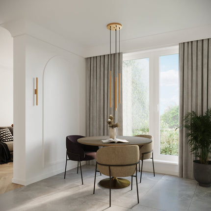 Aplique de pared dorado Halo 2