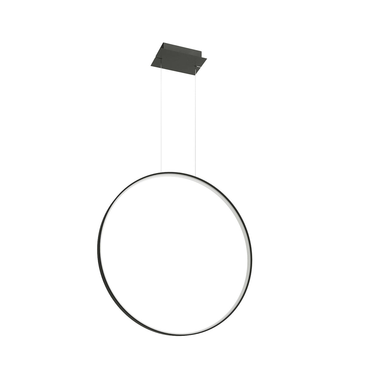 Lampe suspendue Anneau Solis 78 noir 3000K