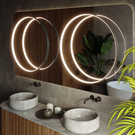 Pendant lamp Ring Solis 78 black 3000K