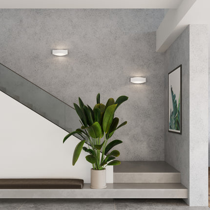 Aplique de pared de diseño fluido blanco