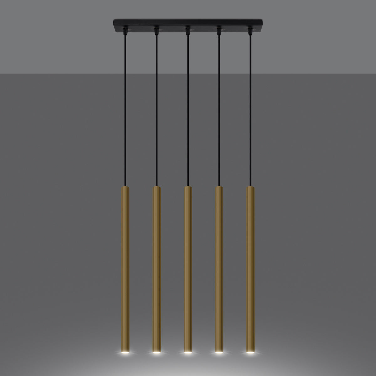 Lampe pendante Halo 5L or poli