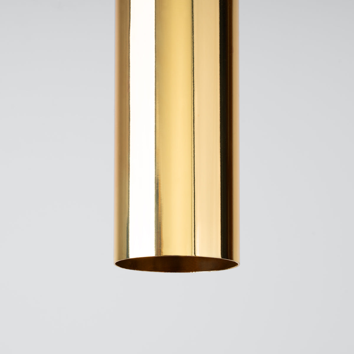 Lampe Suspendue Long Cylindre 1 or poli