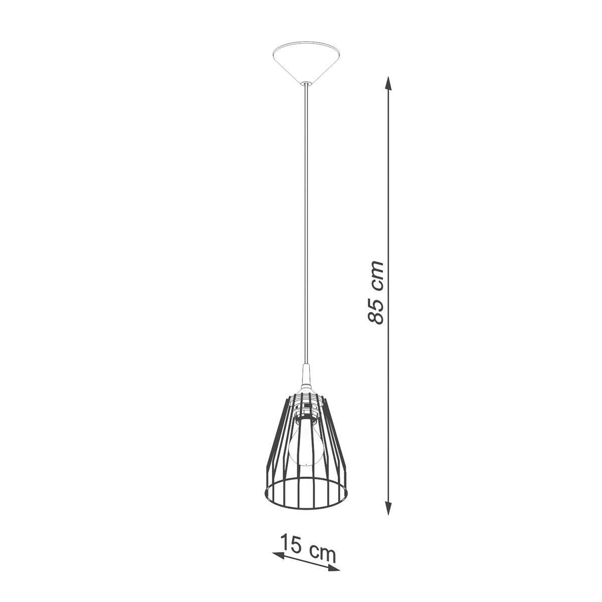 Lampe suspendue Leyo Métal