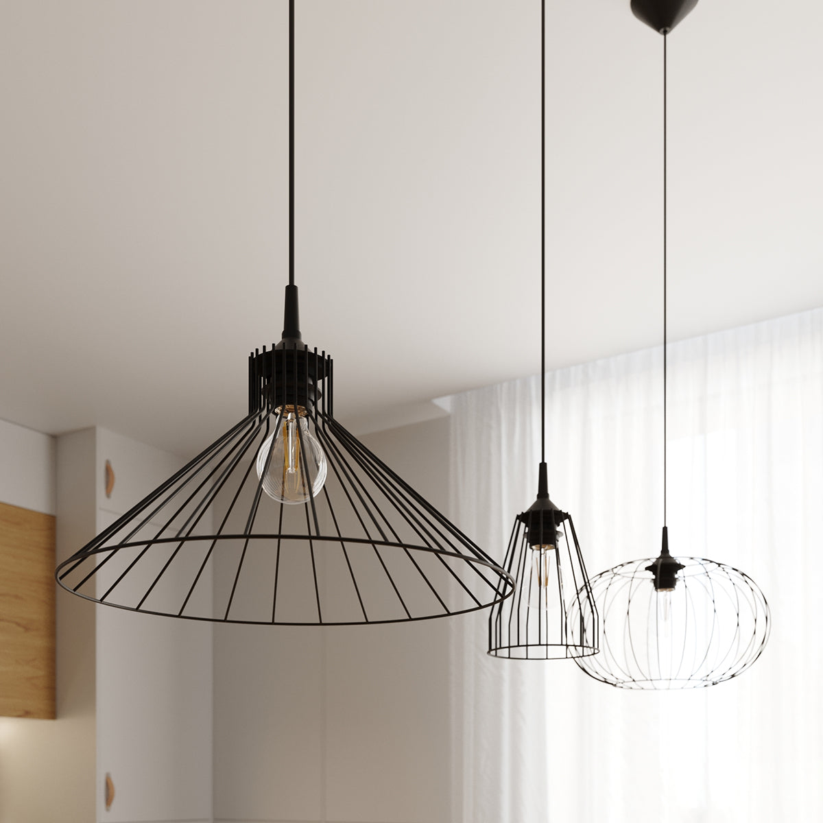 Lampe suspendue Leyo Métal
