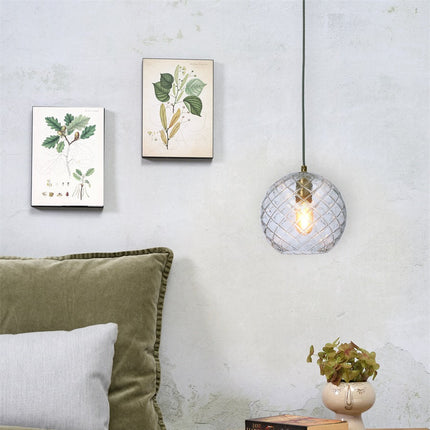 Suspension Globe Venice Verre Transparent Doré