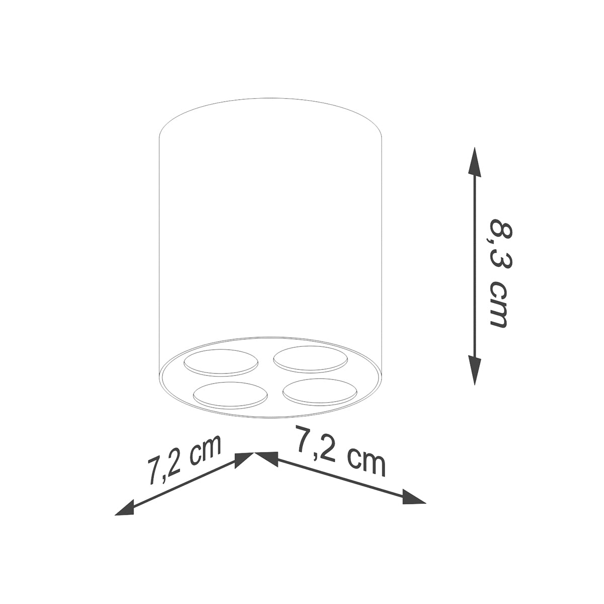 Plafonnier Multi-Spot blanc LED