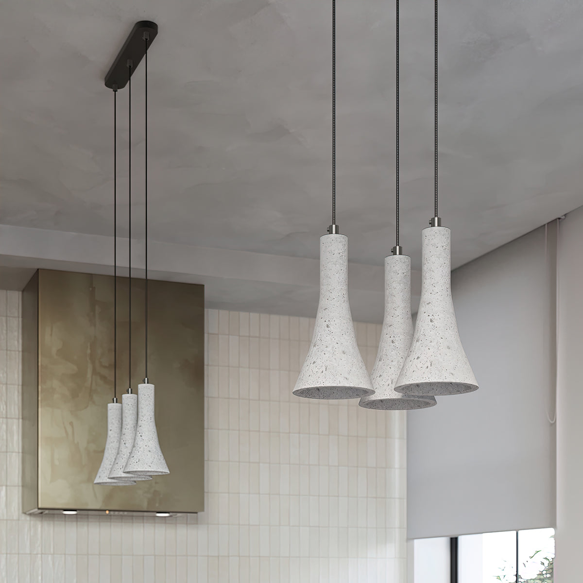 Lampe suspendue Cône Minimaliste 1 béton