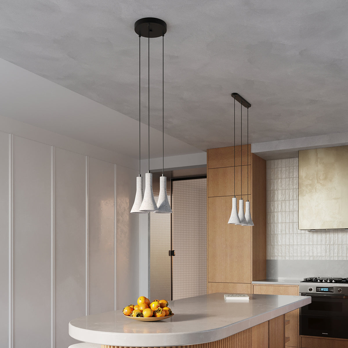 Lampe suspendue Cône Minimaliste 3L béton