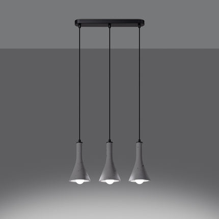 Minimalist Cone 3L concrete pendant lamp