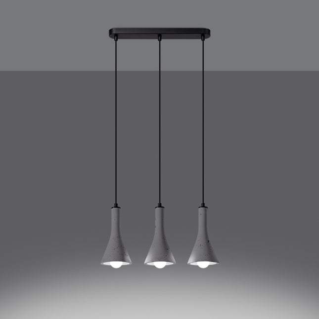 Minimalist Cone 3L concrete pendant lamp
