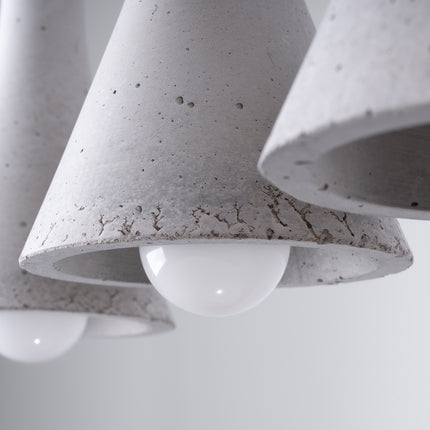 Minimalist Cone 3L concrete pendant lamp
