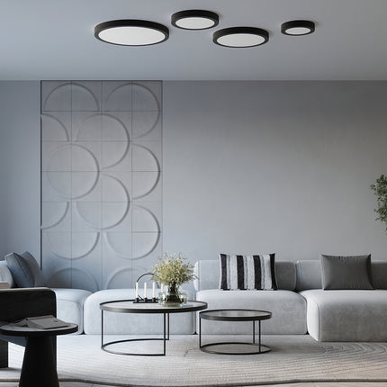 Moderne kreisförmige Deckenleuchte, 40 weiße LEDs, 3000 K