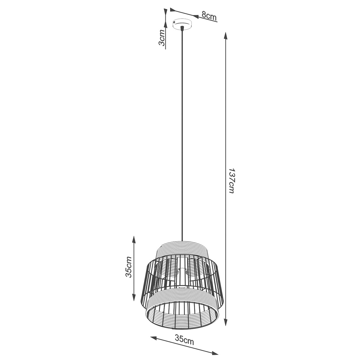 Lampe suspendue Cocon Tissé