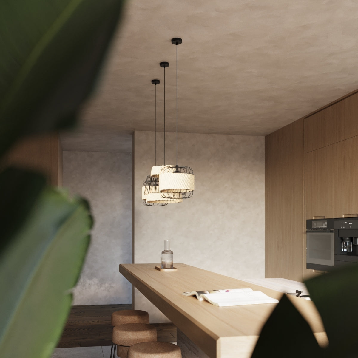 Lampe suspendue Cocon Tissé