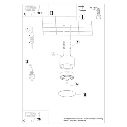 White LED Multi-Light Spot Ceiling Light