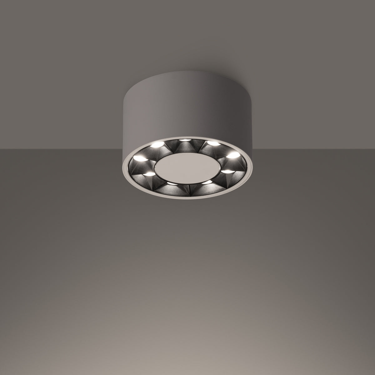 Weiße LED-Deckenleuchte mit mehreren Lichtern