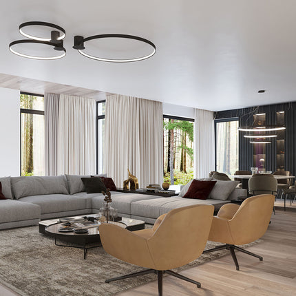 Ceiling light Ring Solis 55 black 3000K